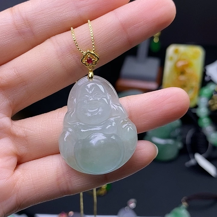 翡翠未镶嵌吊坠(赠链)