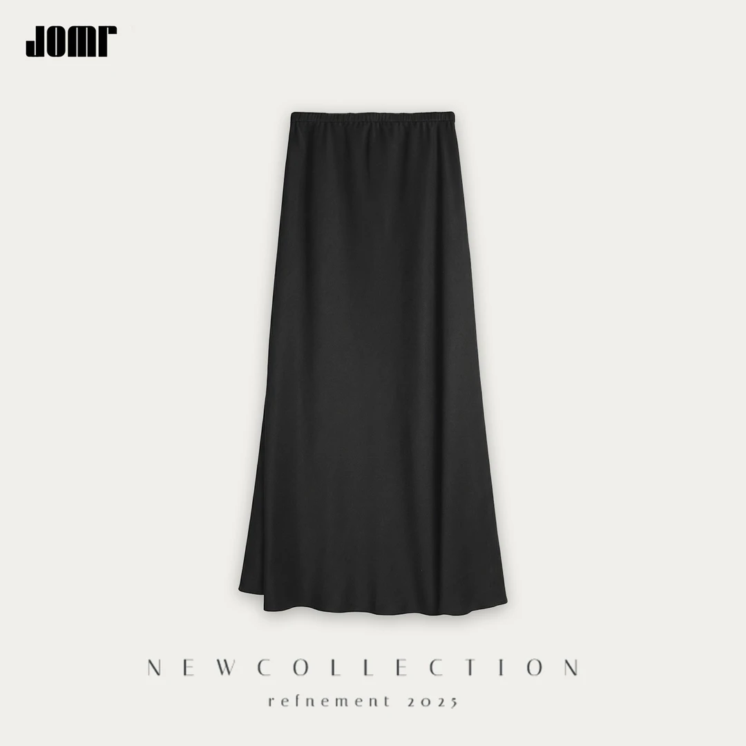 Jomr【主理人私服】垂坠挺括~丝滑亲肤 醋酸混纺夏季黑色半身裙亲子