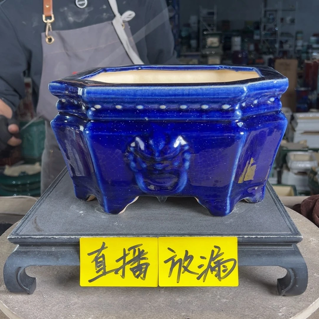 石湾花盆内口21，内深11