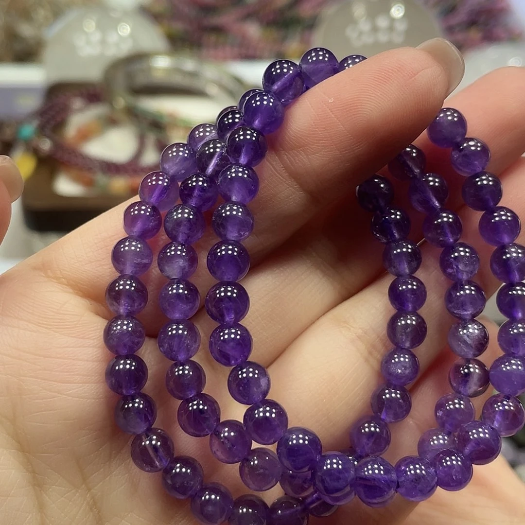手串水晶未镶嵌紫水晶手串6M+多样性发一