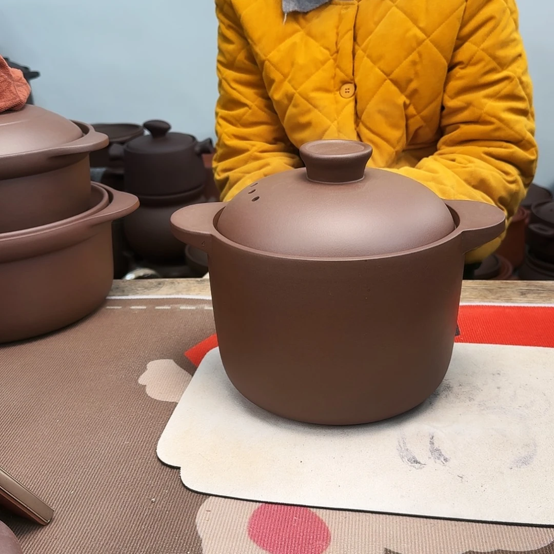 紫砂砂锅4升微微瑕