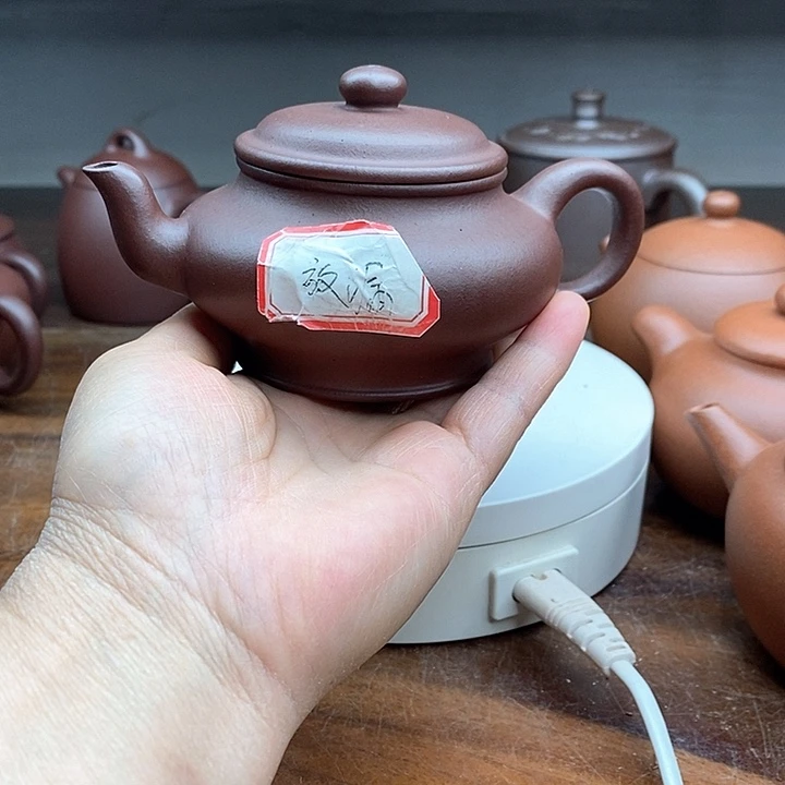 茶壶紫砂明***好单元矿龙血砂虚扁150cc