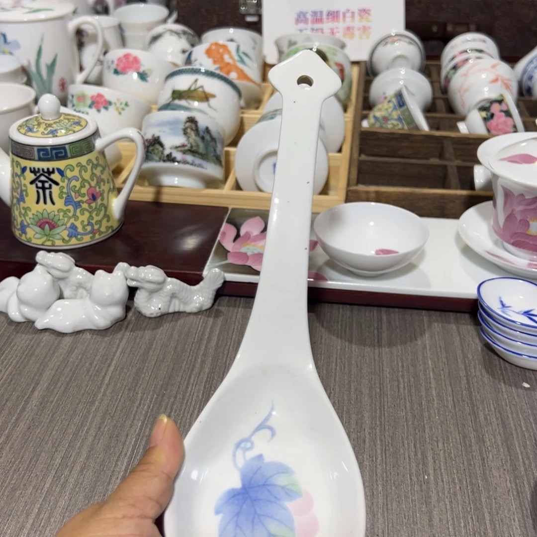 醴陵瓷直播供货基地群力勺子微瑕