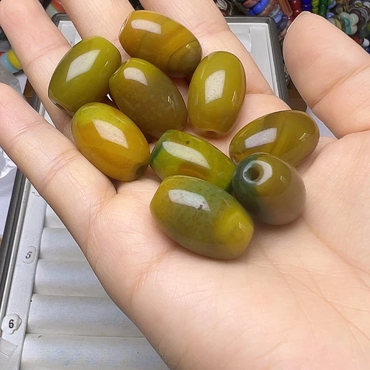 玻璃颈饰1034吗脑琉璃配件1颗