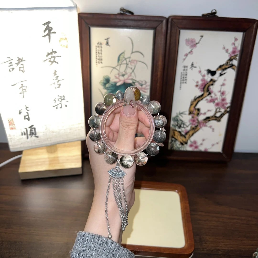 予禧原创天然水晶《聚宝盆》天然幽灵手链多样性发其一