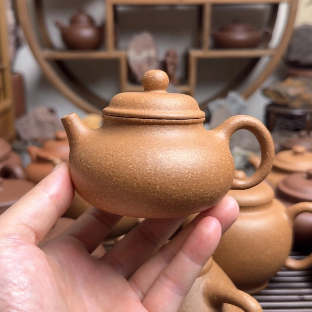茶壶紫砂容天180cc台西梨皮老段
