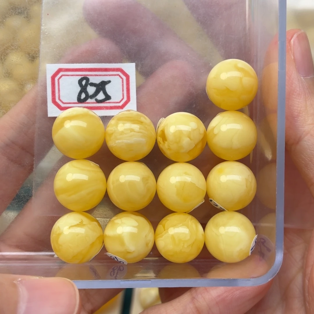 雾***️蜜蜡未镶嵌裸石13+妖花手串