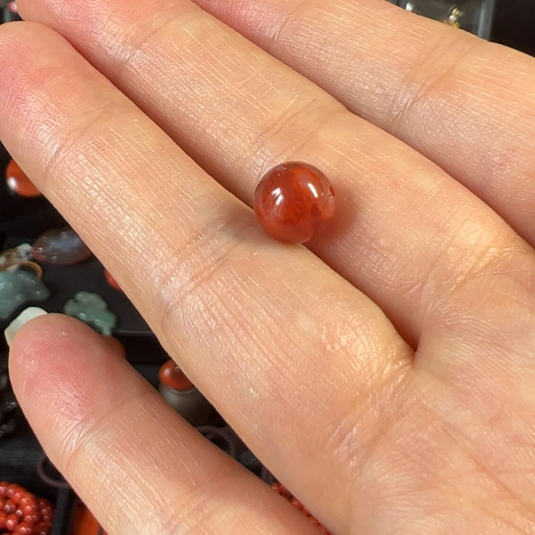 南红玛瑙单珠未镶嵌