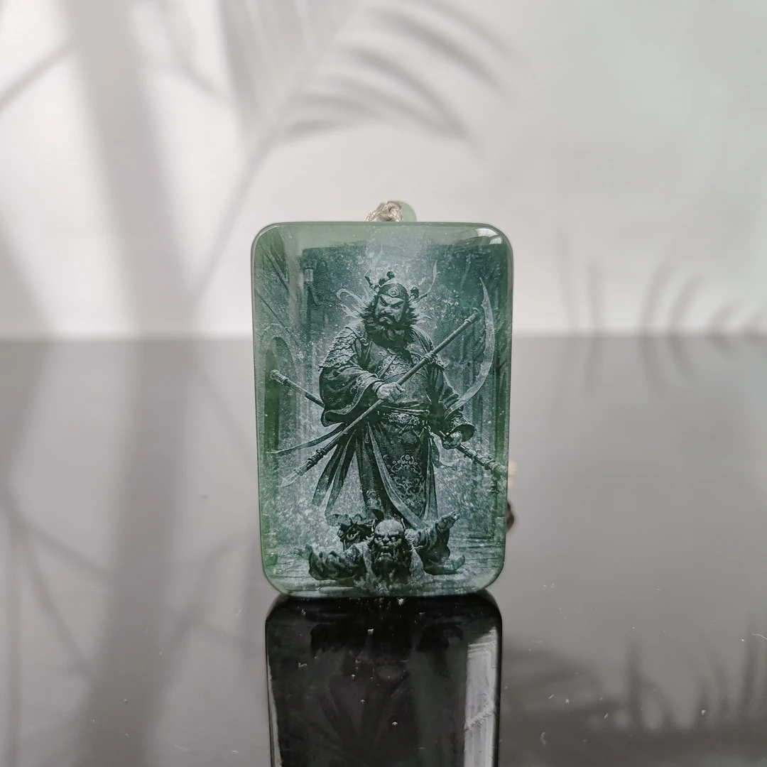 X和田玉影雕吊坠0535