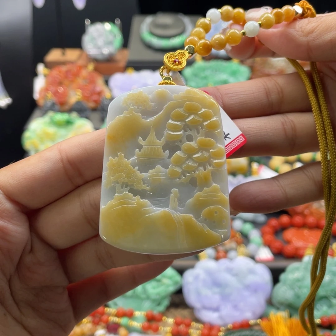 翡翠未镶嵌颈饰代编织