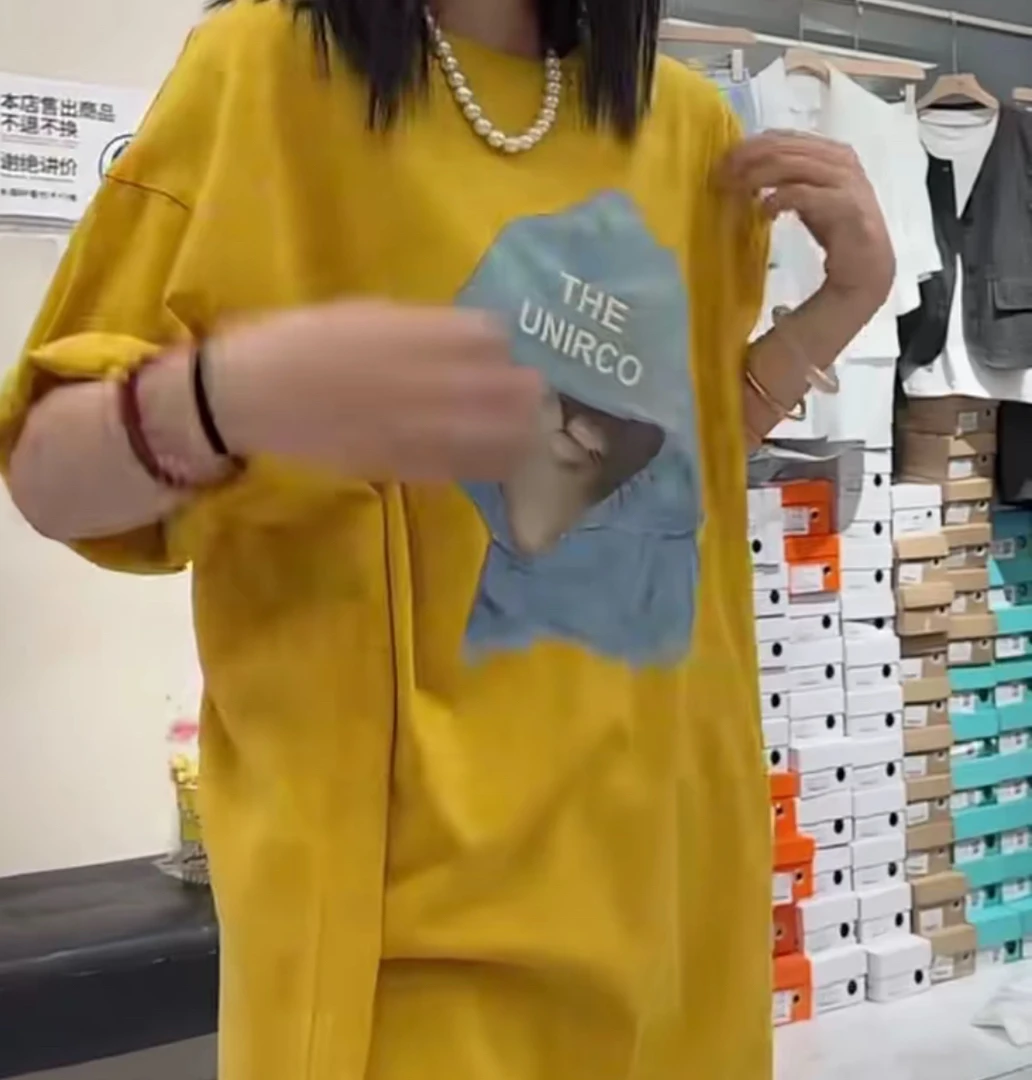 860元气满满蓝帽子图案半袖大T恤6