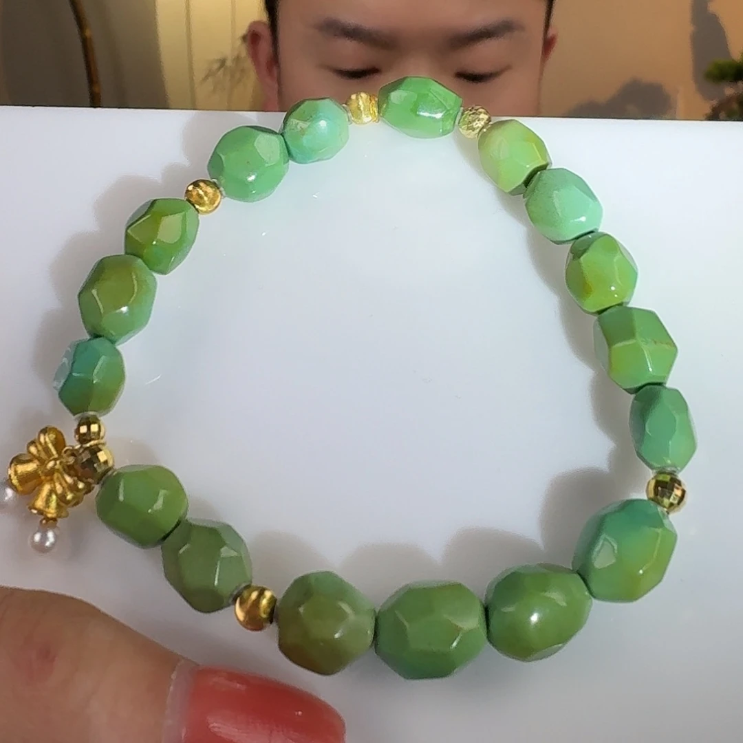 绿松石18K金镶嵌珠宝奇石