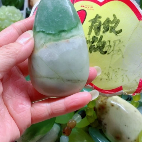 蛇纹石玉未镶嵌手把件