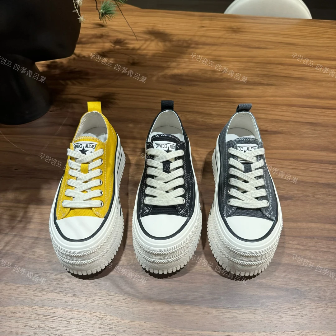 韩系帆布包头拖鞋女透气ins韩版百搭小香风时尚厚底板鞋