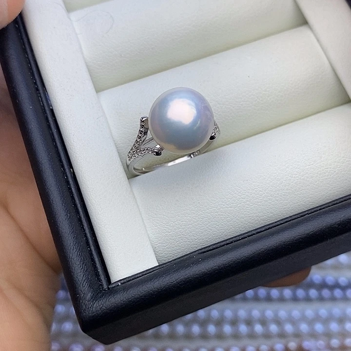 淡水珍珠银S925镶嵌项链