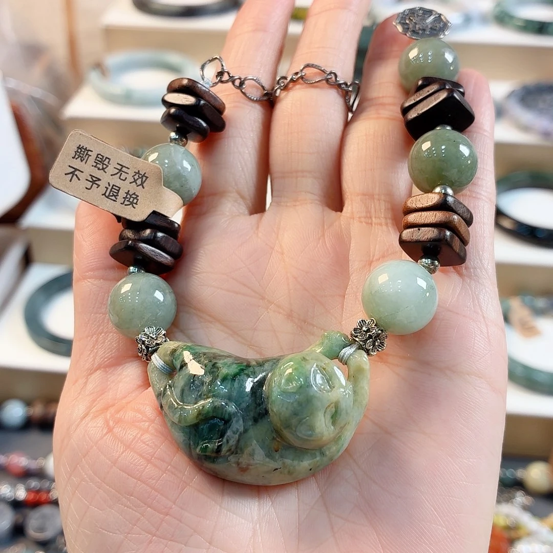 晚***晨翡翠未镶嵌手链手串