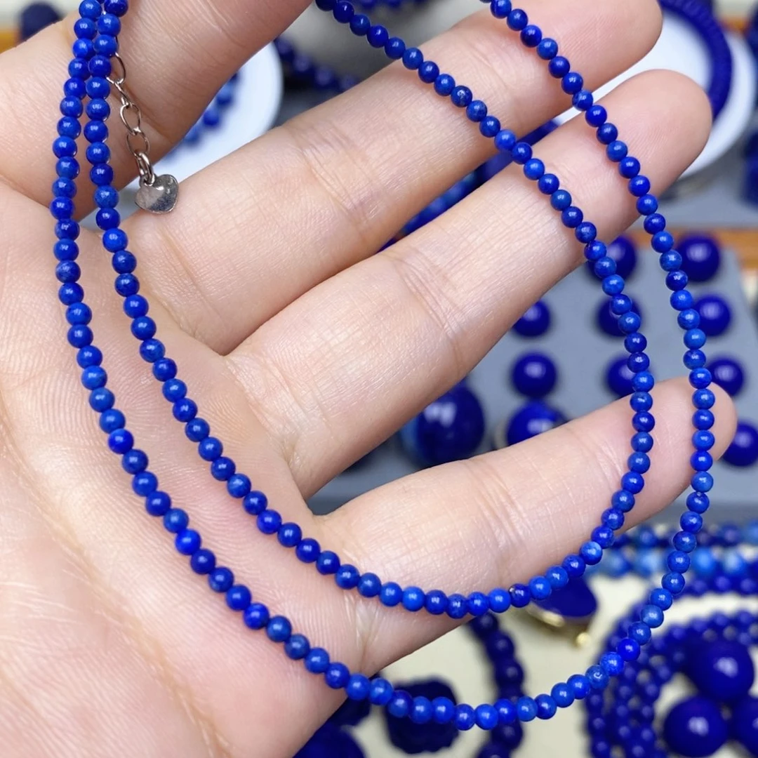 青金石未镶嵌颈饰