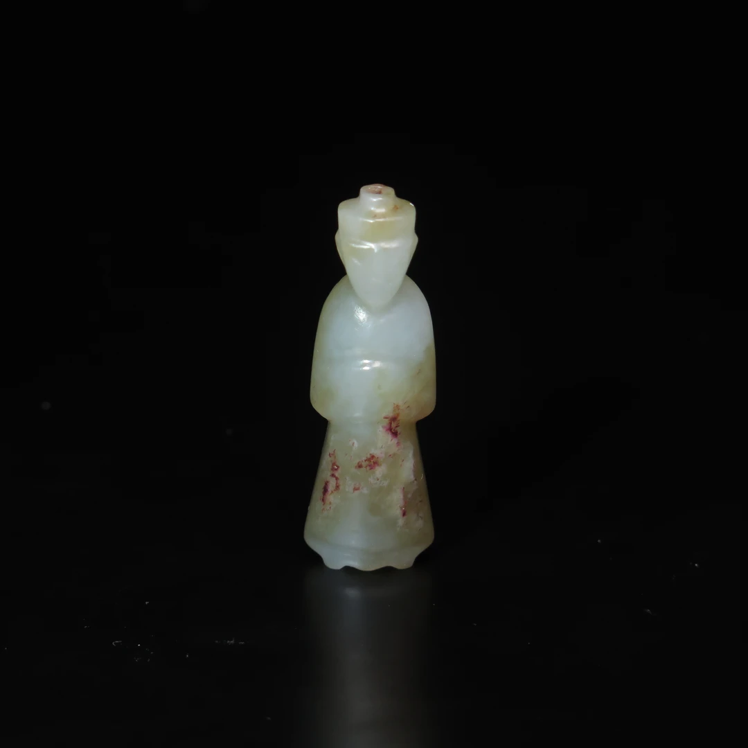 清代玉翁仲/MZ175230/和田玉/民族文物