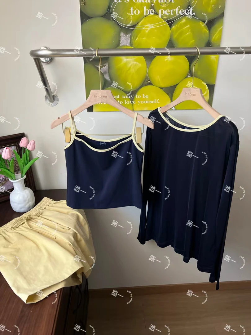 韩国代购.  Call my name 一衣多穿  背心防晒两件套L25052432