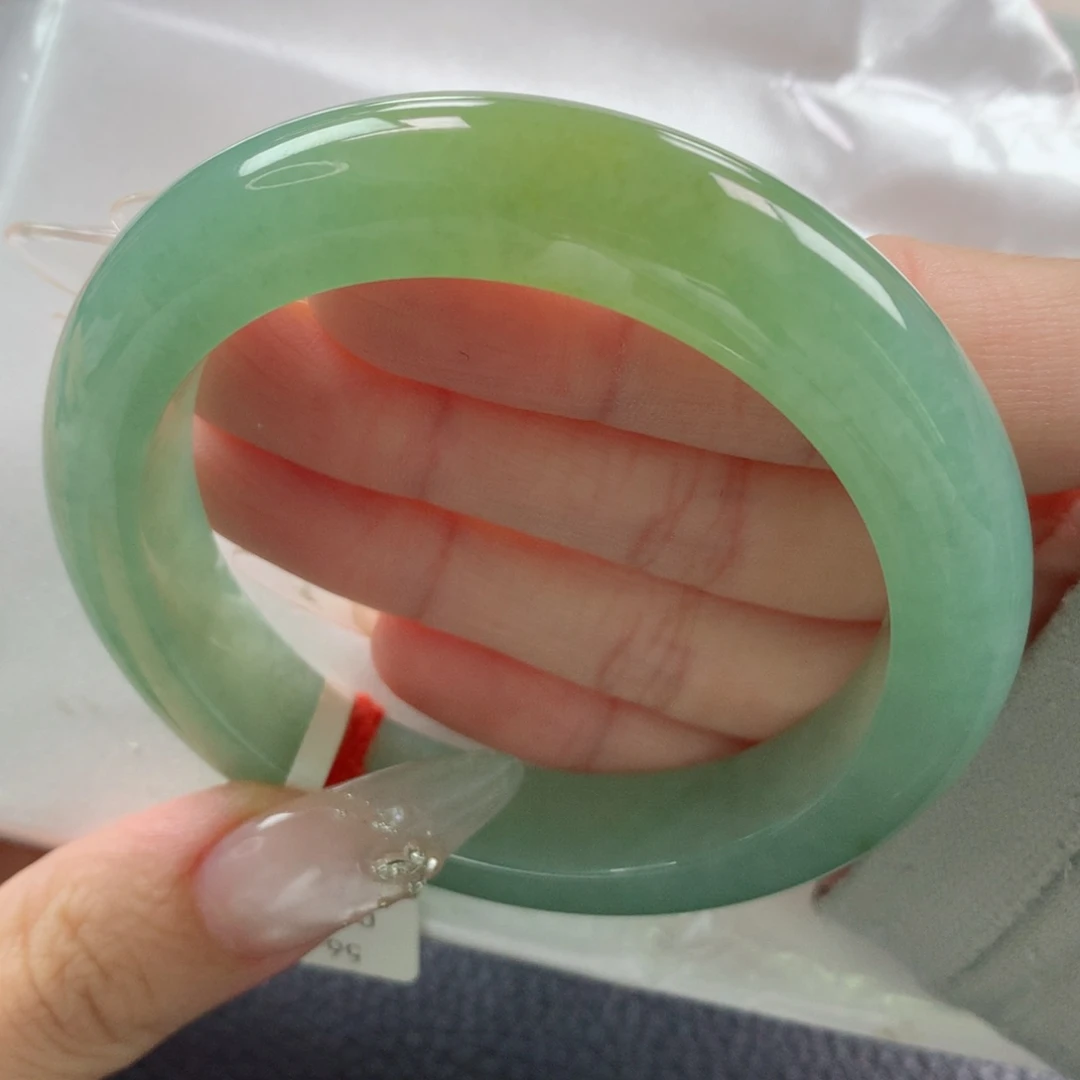 未镶嵌手镯翡翠缅甸天然翡翠A货56.5