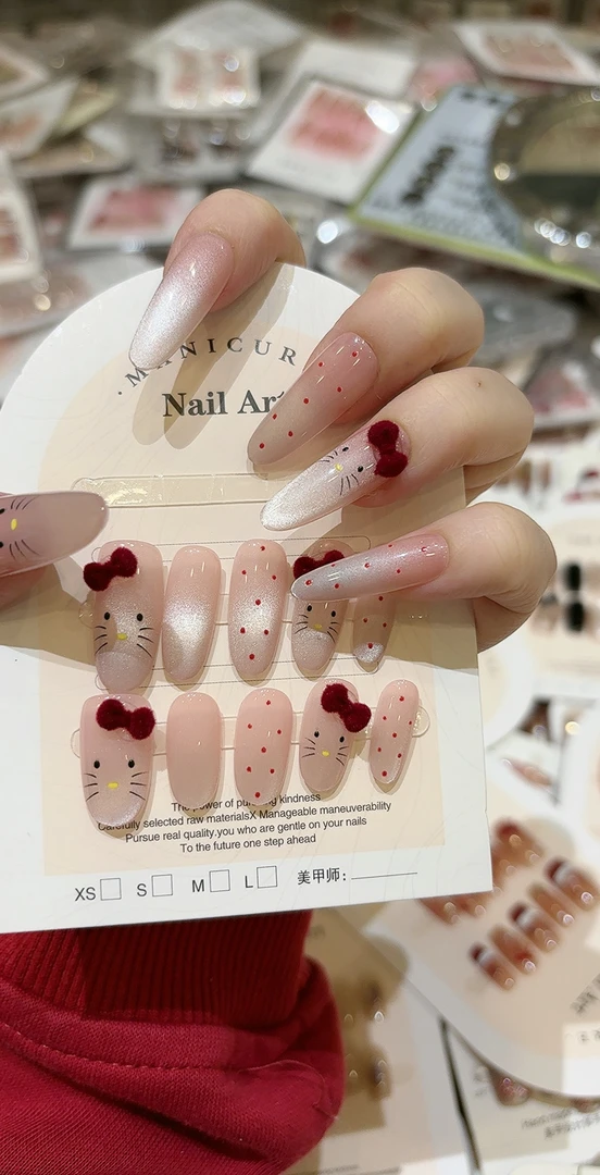 丝绒KT手工穿戴甲