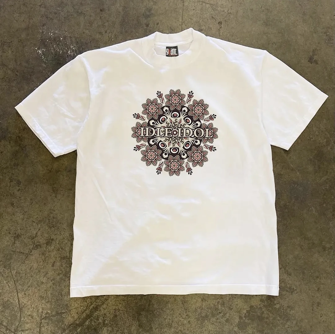 230g纯棉短袖青年夏季外星图案美式T恤印花休闲宽松春夏男士潮流