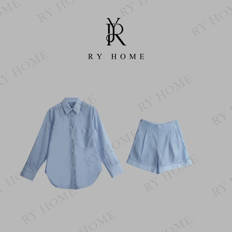 【容雨RYHOME】极简高级感精纺天丝羊毛家居服套装251ST1324
