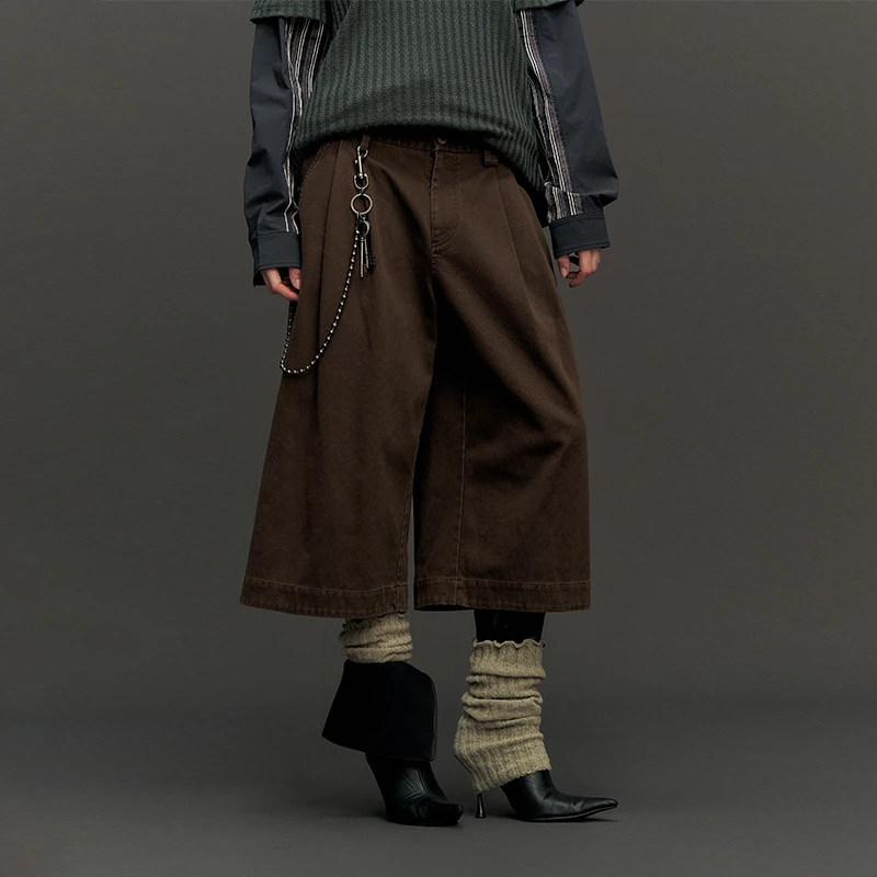 【小水专属】RS百搭潮流水洗宽松七分裤美式工装短裤秋冬裤子男裤