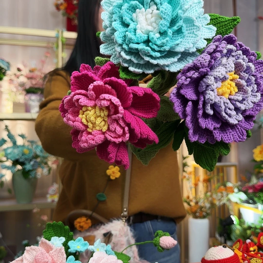 纯手工钩织钩织牡丹