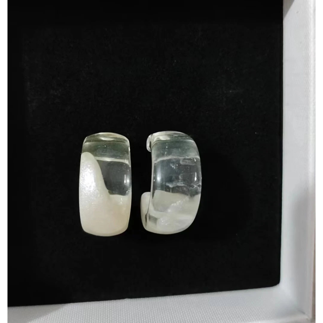 铜合金树脂耳饰 ASA. J I E 休闲简约百搭耳钉AAES109