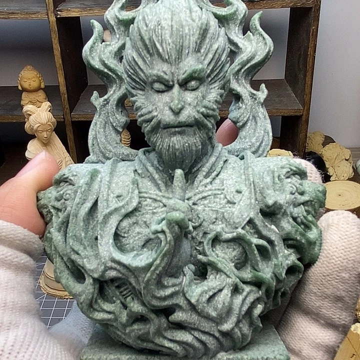木青纱石黑悟空摆件