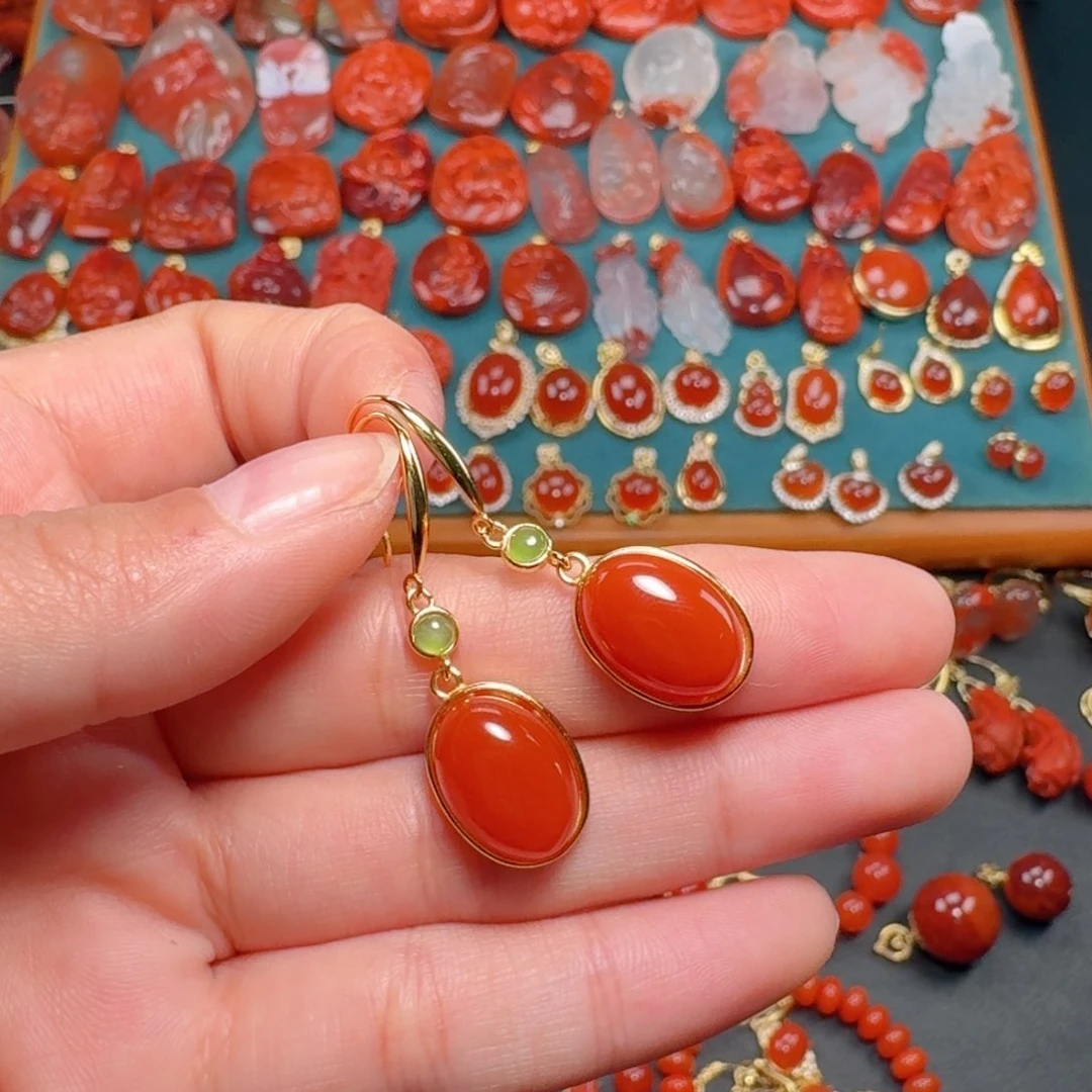 南红玛瑙南红银S925镶嵌