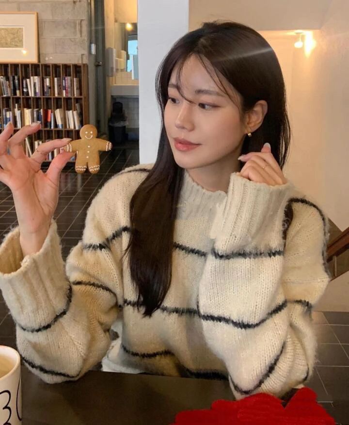 请叫我大韩 MY156条纹韩系毛衣
