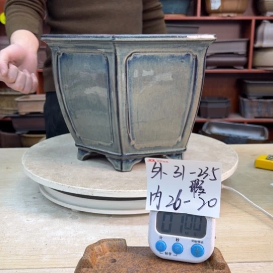 闲***院紫砂花盆里都藏满的