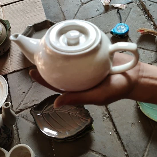 陶瓷强化瓷小茶叶壶陶瓷摆件陶瓷