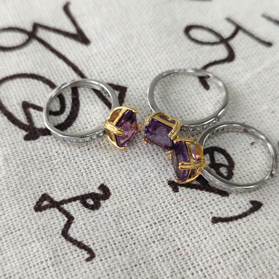 【书记甄选】天然紫水晶戒指 多样性发一件 AX4954