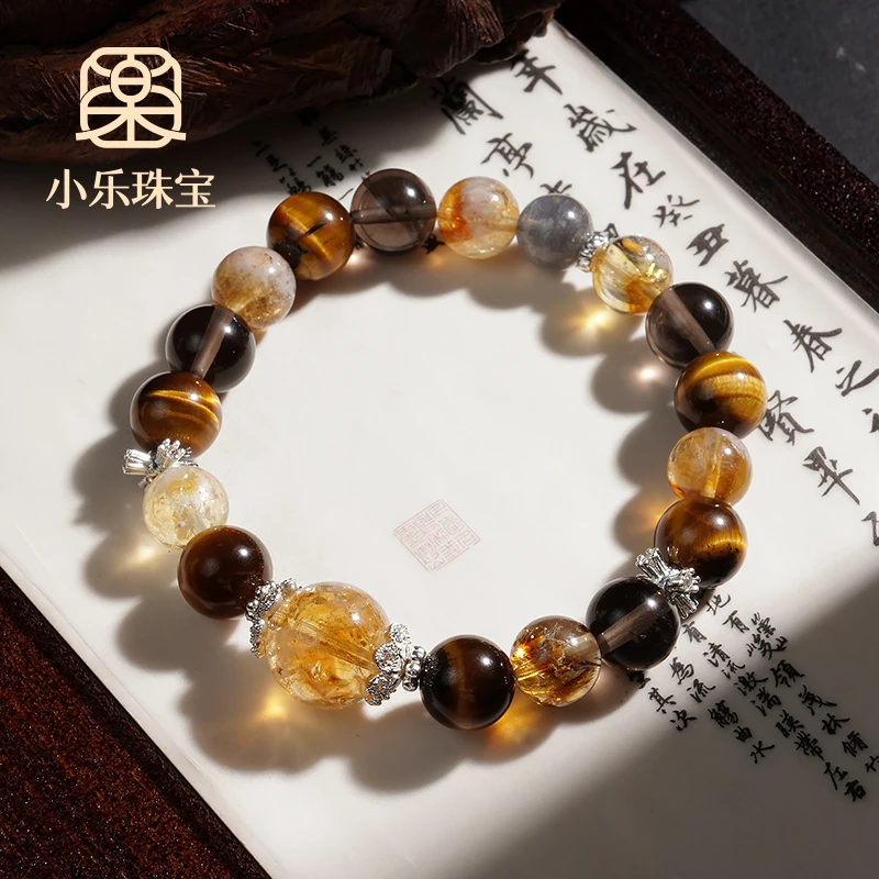 高级款虎眼石水晶女式手链多样性发一-10590