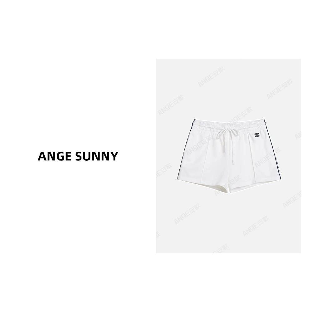ANGE SUNNY【凯旋门抽绳短裤】松紧腰绑带休闲裤时尚新款
