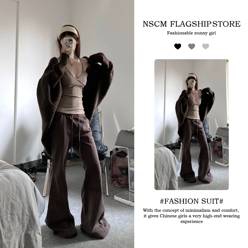 NSCM秋冬2025新款设计感复古内搭上衣针织衫长袖开始气质百搭裤子