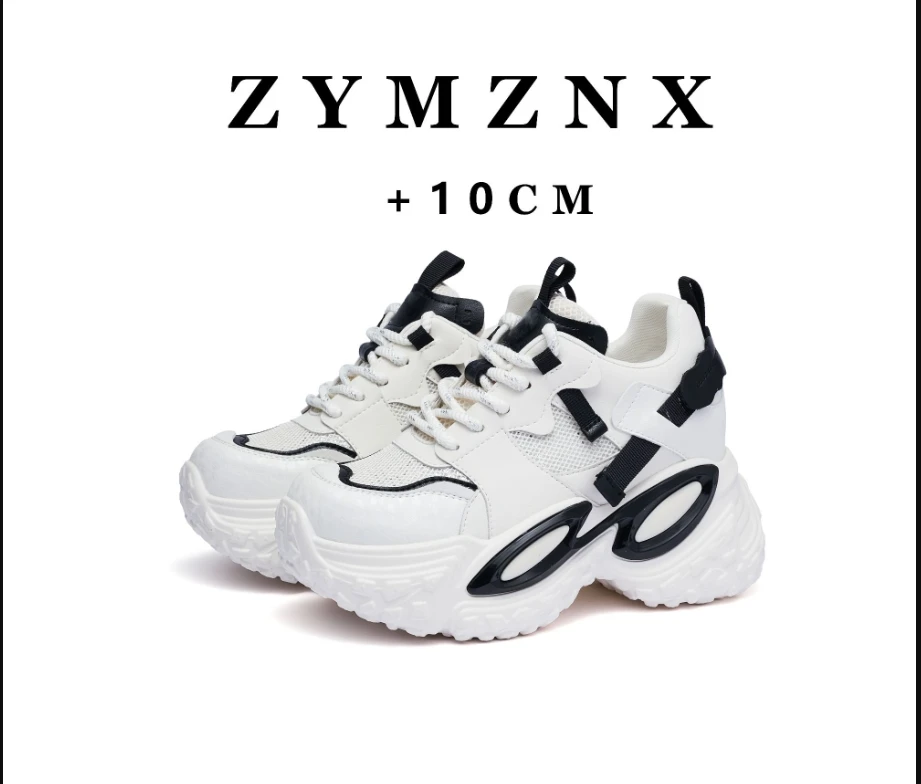 增高10cm小个子复古百搭潮鞋低帮系带厚底时尚休闲老爹鞋3541