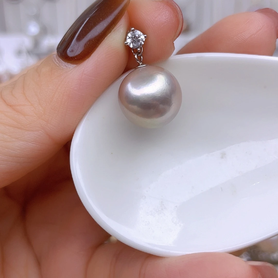 吊坠(赠链)淡水珍珠银S925镶嵌