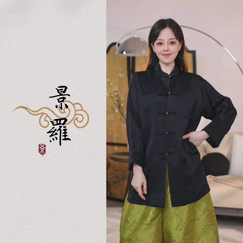 景罗新国风新中式休闲时尚百搭中国风气质女士上衣M04006