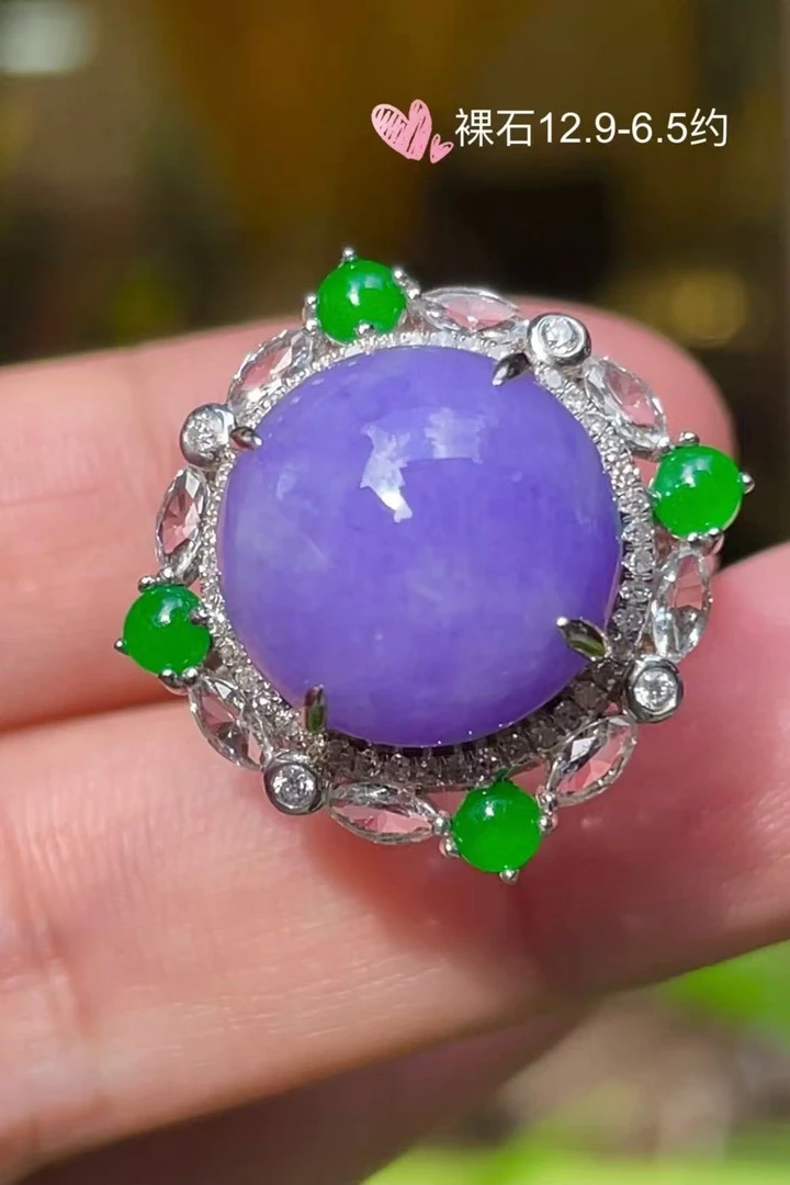 大件饱满浓紫罗兰戒指