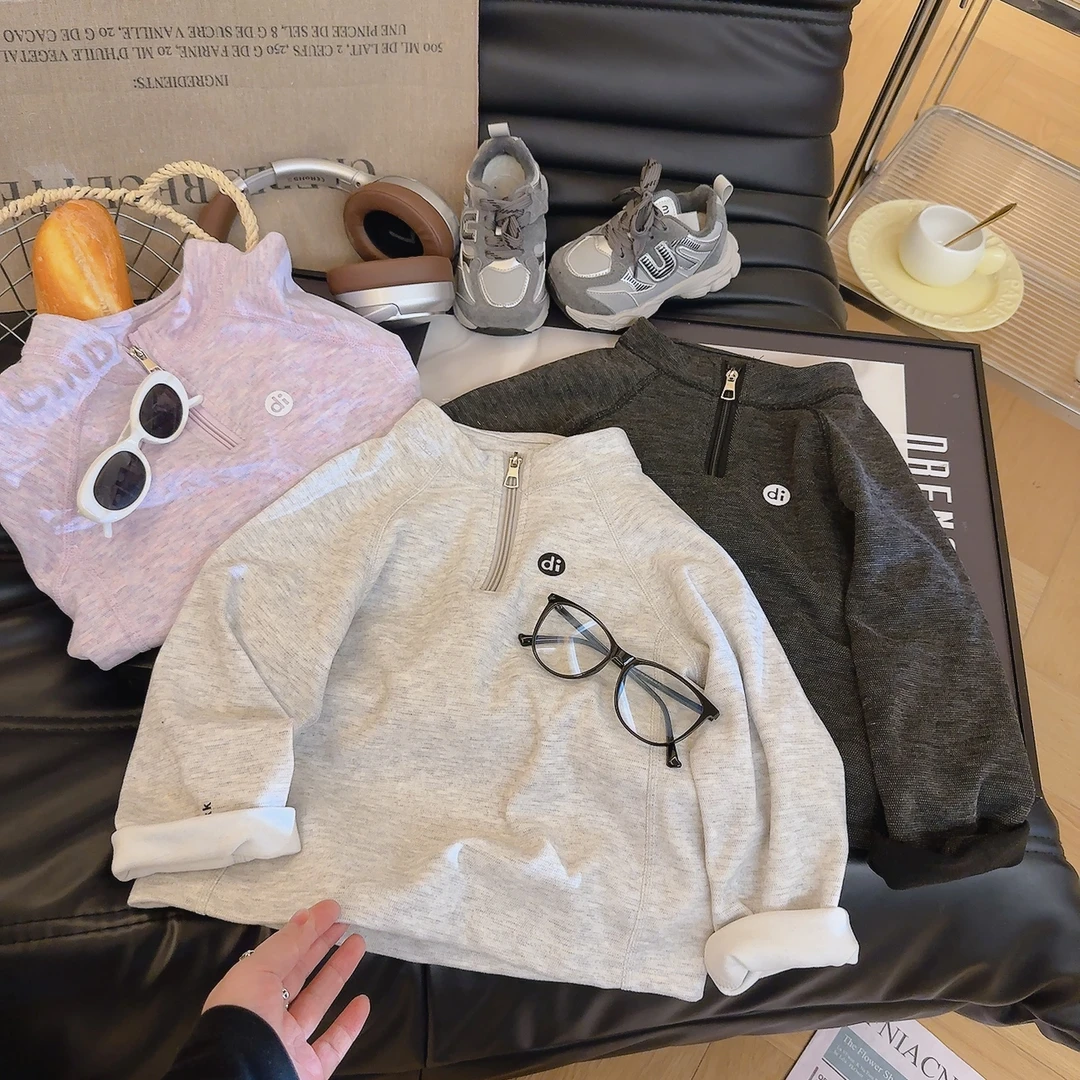 儿童男女童半高领秋冬款长袖打底衫韩版上衣冬季QDX002