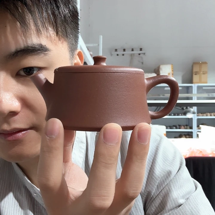 紫砂紫砂任*宝羊角山紫泥云柱140瑕