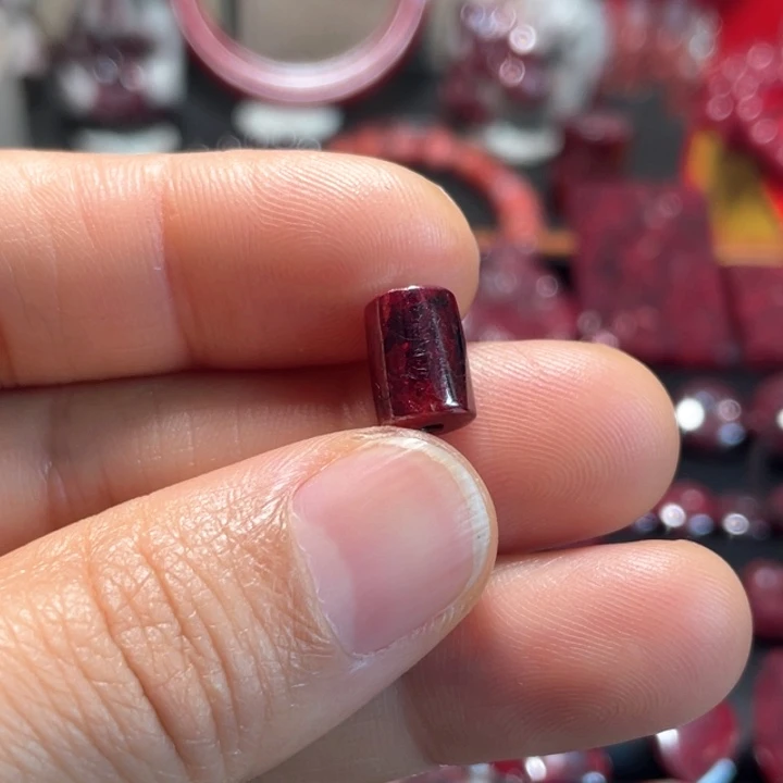 天然辰砂原矿转运珠2.7克