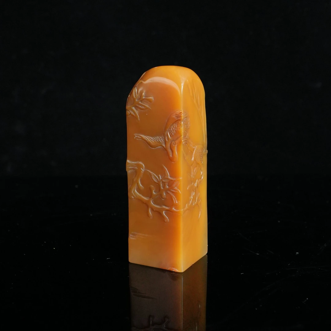 Lot8914田黄石仙鹤印章（林清卿作品）130.54/保利