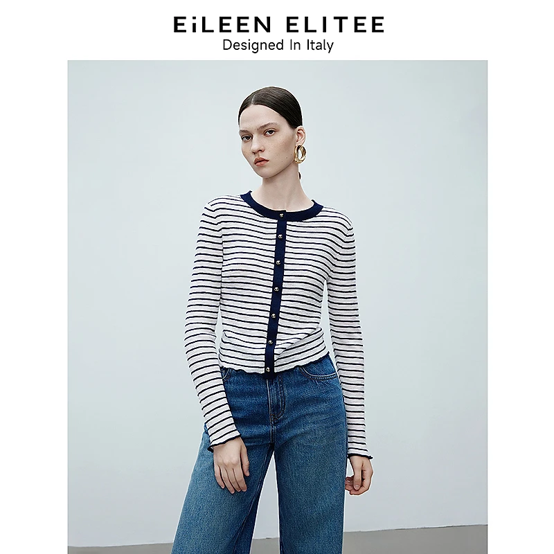 朗姿欧洲EiLEEN ELITEE2025年春季新款内搭打底毛针织衫毛衣开衫