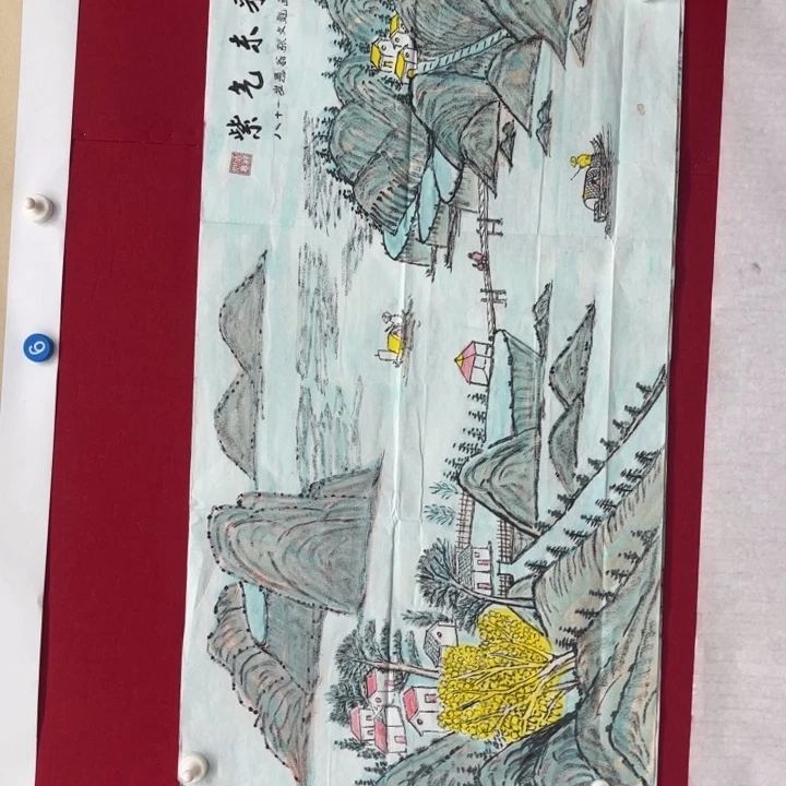 国画绘画作品多次参加全国100.50