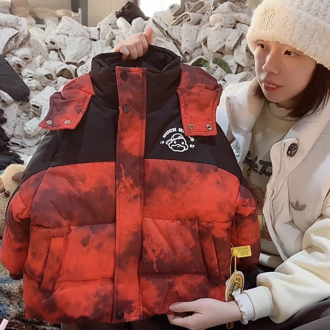 冬季新款男童冬装外套加厚迷彩棉服